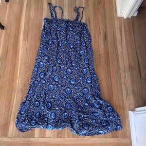 Blue Floral Maxi Sundress